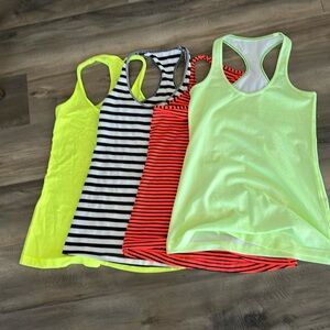 Lululemon’s cool racerback size 8 all 4 for $30 Great condition!
